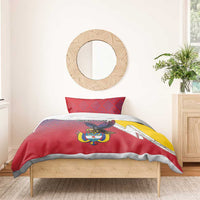Colombia Coat Of Arms Bedding Set With Flag Style And Folk Pattern - Wonder Print Shop