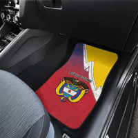 Colombia Coat Of Arms Car Mats With Flag Style And Folk Pattern - Wonder Print Shop