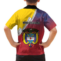 Colombia Coat Of Arms Family Matching Summer Maxi Dress and Hawaiian Shirt With Flag Style And Folk Pattern - Wonder Print Shop