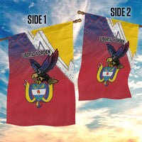 Colombia Coat Of Arms Garden Flag With Flag Style And Folk Pattern - Wonder Print Shop