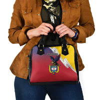 Colombia Coat Of Arms Shoulder Handbag With Flag Style And Fork Partern