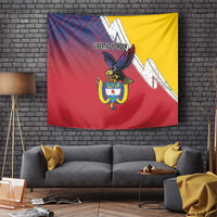 Colombia Coat Of Arms Tapestry With Flag Style And Folk Pattern - Wonder Print Shop