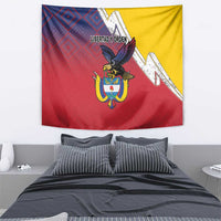 Colombia Coat Of Arms Tapestry With Flag Style And Folk Pattern - Wonder Print Shop