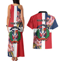 Personalized Dominican Republic Bayahbe Rose Couples Matching Tank Maxi Dress and Hawaiian Shirt - Wonder Print Shop