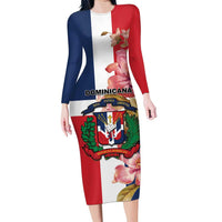 Personalized Dominican Republic Bayahbe Rose Family Matching Long Sleeve Bodycon Dress and Hawaiian Shirt - Wonder Print Shop