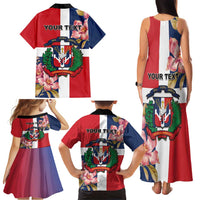 Personalized Dominican Republic Bayahbe Rose Family Matching Tank Maxi Dress and Hawaiian Shirt - Wonder Print Shop