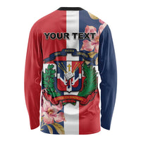 Personalized Dominican Republic Bayahbe Rose Long Sleeve Shirt - Wonder Print Shop