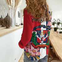 Personalized Dominican Republic Bayahbe Rose Women Casual Shirt - Wonder Print Shop