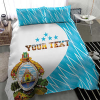 Personalized Honduras Coat Of Arms Bedding Set Flag Color Style - Wonder Print Shop