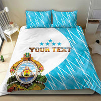 Personalized Honduras Coat Of Arms Bedding Set Flag Color Style - Wonder Print Shop