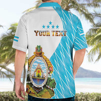 Personalized Honduras Coat Of Arms Hawaiian Shirt Flag Color Style - Wonder Print Shop