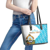 Personalized Honduras Coat Of Arms Leather Tote Bag Flag Color Style - Wonder Print Shop