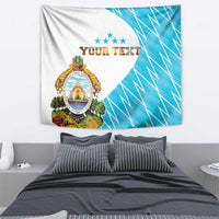 Personalized Honduras Coat Of Arms Tapestry Flag Color Style - Wonder Print Shop