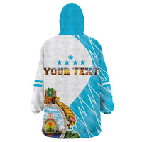 Personalized Honduras Coat Of Arms Wearable Blanket Hoodie Flag Color Style - Wonder Print Shop