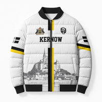 Custom Cornwall Football Bomber Puffer Jacket Mont Saint Michel - Wonder Print Shop