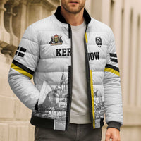 Custom Cornwall Football Bomber Puffer Jacket Mont Saint Michel - Wonder Print Shop