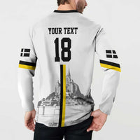 Custom Cornwall Football Button Sweatshirt Mont Saint Michel - Wonder Print Shop