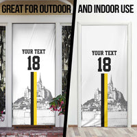 Custom Cornwall Football Door Cover Mont Saint Michel - Wonder Print Shop