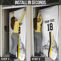 Custom Cornwall Football Door Cover Mont Saint Michel - Wonder Print Shop