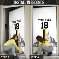 Custom Cornwall Football Door Cover Mont Saint Michel - Wonder Print Shop