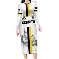 Custom Cornwall Football Family Matching Long Sleeve Bodycon Dress and Hawaiian Shirt Mont Saint Michel - Wonder Print Shop