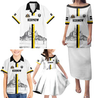 Custom Cornwall Football Family Matching Puletasi and Hawaiian Shirt Mont Saint Michel - Wonder Print Shop