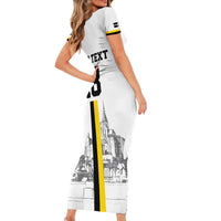Custom Cornwall Football Family Matching Short Sleeve Bodycon Dress and Hawaiian Shirt Mont Saint Michel - Wonder Print Shop