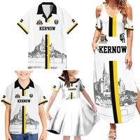 Custom Cornwall Football Family Matching Summer Maxi Dress and Hawaiian Shirt Mont Saint Michel - Wonder Print Shop