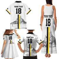 Custom Cornwall Football Family Matching Tank Maxi Dress and Hawaiian Shirt Mont Saint Michel - Wonder Print Shop