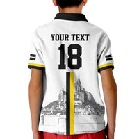 Custom Cornwall Football Kid Polo Shirt Mont Saint Michel - Wonder Print Shop