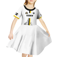 Custom Cornwall Football Kid Short Sleeve Dress Mont Saint Michel - Wonder Print Shop
