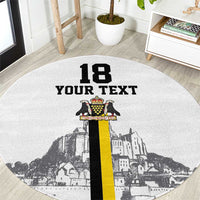 Custom Cornwall Football Round Carpet Mont Saint Michel - Wonder Print Shop