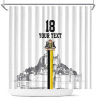 Custom Cornwall Football Shower Curtain Mont Saint Michel - Wonder Print Shop