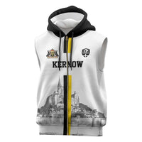 Custom Cornwall Football Sleeveless Zip Hoodie Mont Saint Michel - Wonder Print Shop