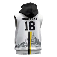Custom Cornwall Football Sleeveless Zip Hoodie Mont Saint Michel - Wonder Print Shop
