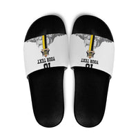 Custom Cornwall Football Slide Sandals Mont Saint Michel - Wonder Print Shop