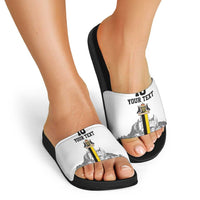 Custom Cornwall Football Slide Sandals Mont Saint Michel - Wonder Print Shop