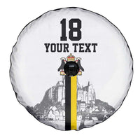Custom Cornwall Football Spare Tire Cover Mont Saint Michel - Wonder Print Shop