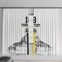 Custom Cornwall Football Window Curtain Mont Saint Michel - Wonder Print Shop
