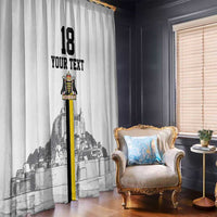 Custom Cornwall Football Window Curtain Mont Saint Michel - Wonder Print Shop