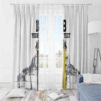 Custom Cornwall Football Window Curtain Mont Saint Michel - Wonder Print Shop