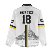 Custom Cornwall Football Women Casual Shirt Mont Saint Michel - Wonder Print Shop