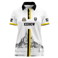 Custom Cornwall Football Women Polo Shirt Mont Saint Michel - Wonder Print Shop