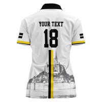 Custom Cornwall Football Women Polo Shirt Mont Saint Michel - Wonder Print Shop