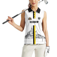 Custom Cornwall Football Women Sleeveless Polo Shirt Mont Saint Michel - Wonder Print Shop