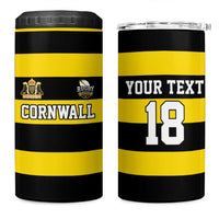 Custom Cornwall Rugby 4 in 1 Can Cooler Tumbler One and All - Wonder Print Shop