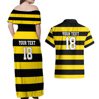 Custom Cornwall Rugby Couples Matching Off Shoulder Maxi Dress and Hawaiian Shirt One and All - Wonder Print Shop