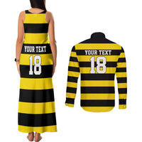 Custom Cornwall Rugby Couples Matching Tank Maxi Dress and Long Sleeve Button Shirt One and All - Wonder Print Shop