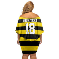 Custom Cornwall Rugby Family Matching Off Shoulder Short Dress and Hawaiian Shirt One and All - Wonder Print Shop