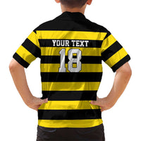 Custom Cornwall Rugby Family Matching Short Sleeve Bodycon Dress and Hawaiian Shirt One and All - Wonder Print Shop